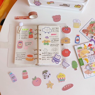Set 20 sticker hình dán đồ ăn, con vật dễ thương | kat studio