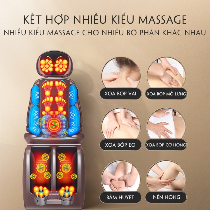 Video Ghế massage hồng ngoại toàn thân Nhật Bản máy massage 5 vùng 7 điểm chữa nhức mỏi lưng cổ vai gáy chân Kore Sport