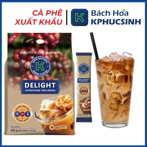 [COMBO 3] Cà Phê Sữa Hòa Tan K Delight 3in1 612g (Túi 36 gói x 17g) Đậm Vị Cà Phê K Coffee | BigBuy360 - bigbuy360.vn