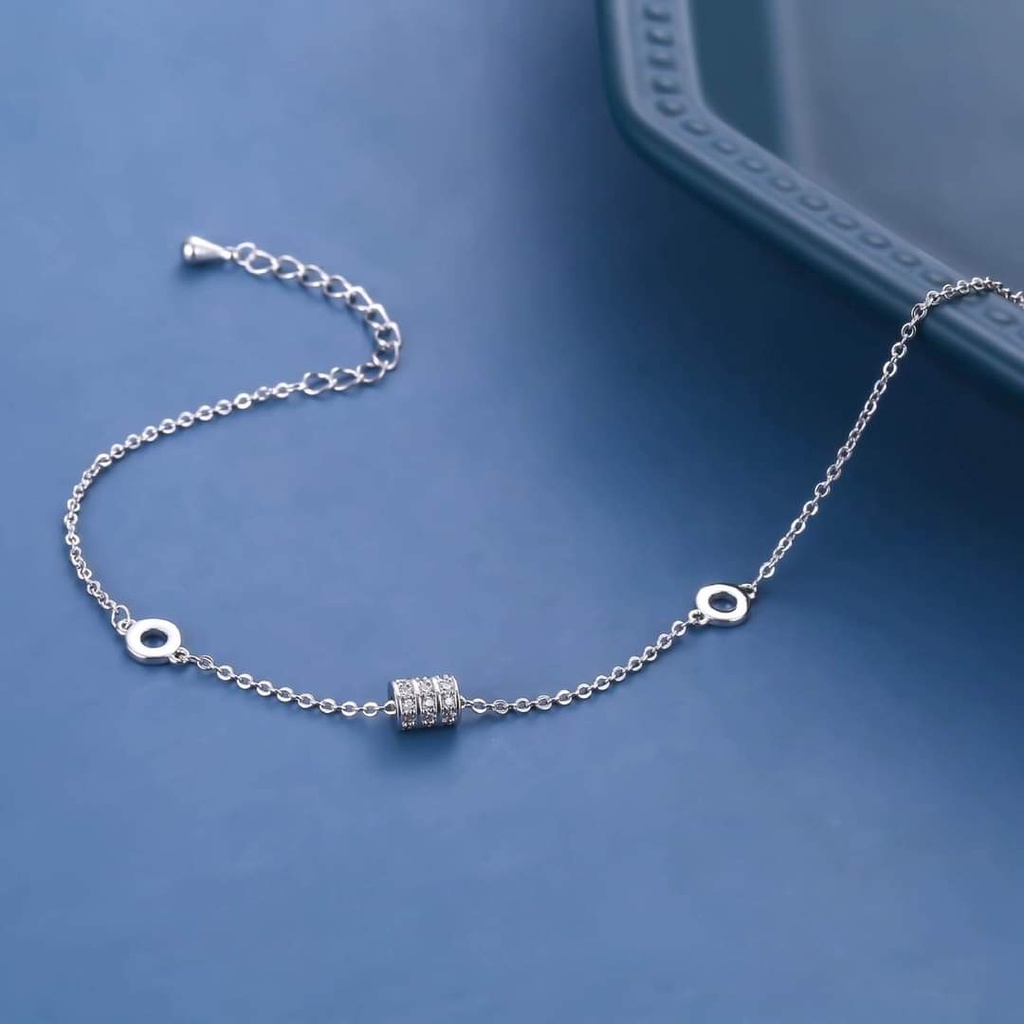 Lắc tay bạc lắc Circle and Cylinder trẻ trung thanh lịch cho nữ