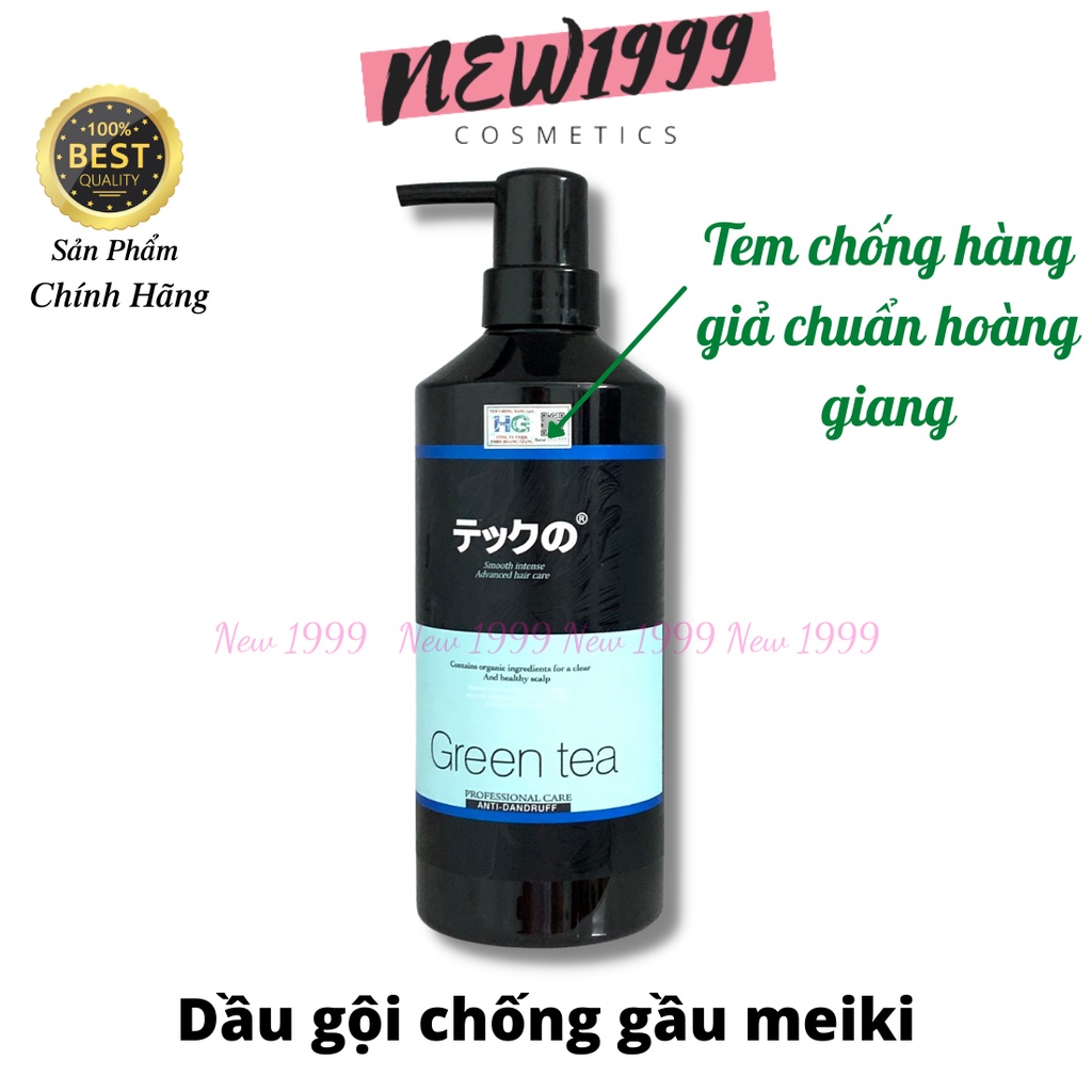 Cặp dầu gội xả trà xanh MEIKI 780mnl kiềm dầu cho da đầu và cân bằng độ ẩm phục hồi hư tổn cho mái tóc