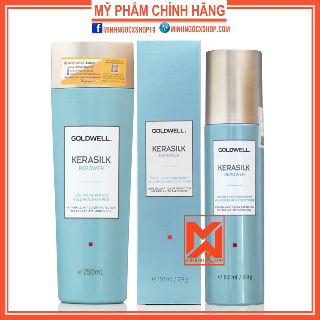 Dầu xả tăng phồng GOLDWELL KERASILK REPOWER VOLUME 150 - 250ml chính hãng