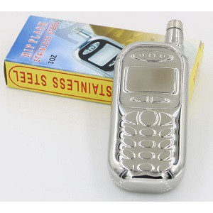 Bình đựng rượu inox bỏ túi 3oz (90ml), mô hình điện thoại cầm tay