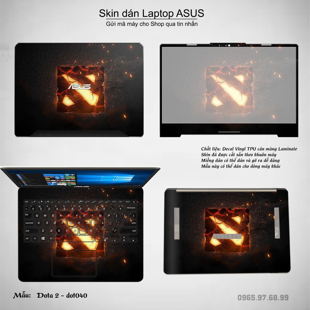 Skin dán Laptop Asus in hình Dota 2 _nhiều mẫu 7 (inbox mã máy cho Shop)