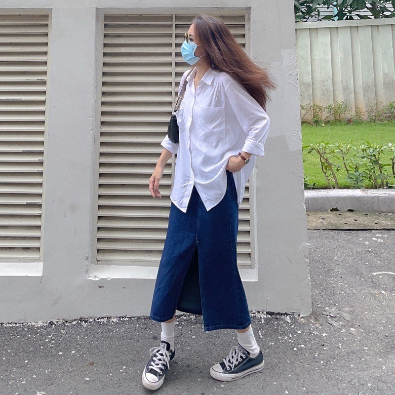 SƠ MI THÁI CHẤT ĐẸP_SƠ MI TRẮNG HAI TÚI LINEN_SƠ MI TAY DÀI