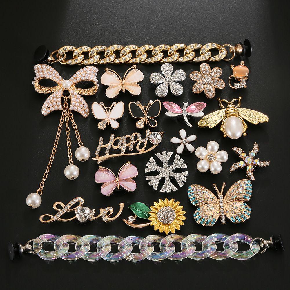 Kẹp Giày Hình Bướm Lấp Lánh|Phụ Kiện Trang Trí Xăng đan Thời Trang Charms