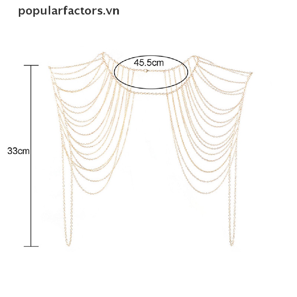 [Phổ Biến] Vòng cổ Cơ Thể Dạng Chuỗi Tua Rua Thời Trang Quyến Rũ Cho Nữ [VN]