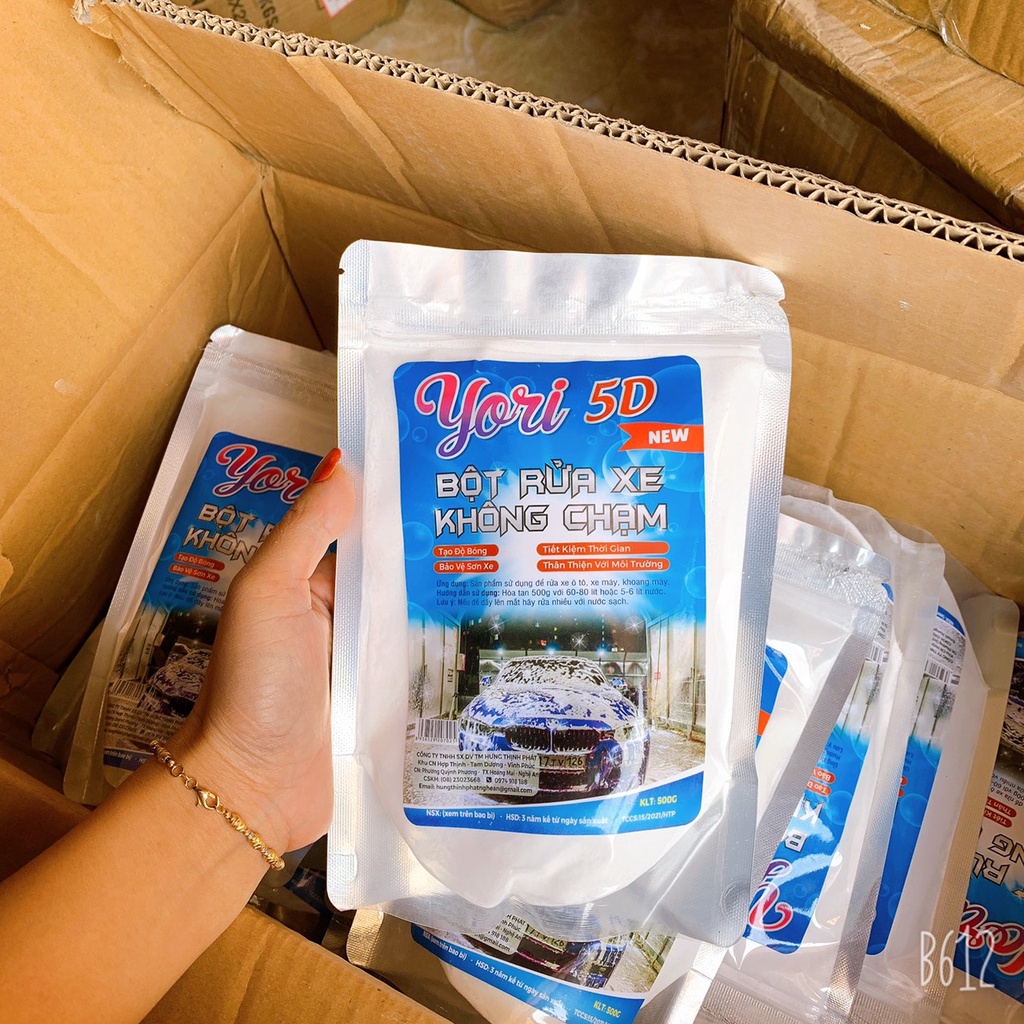 Bột rửa xe không chạm Yori hàng Việt Nam chất lượng cao, độ PH trung tính, an toàn khi sử dụng