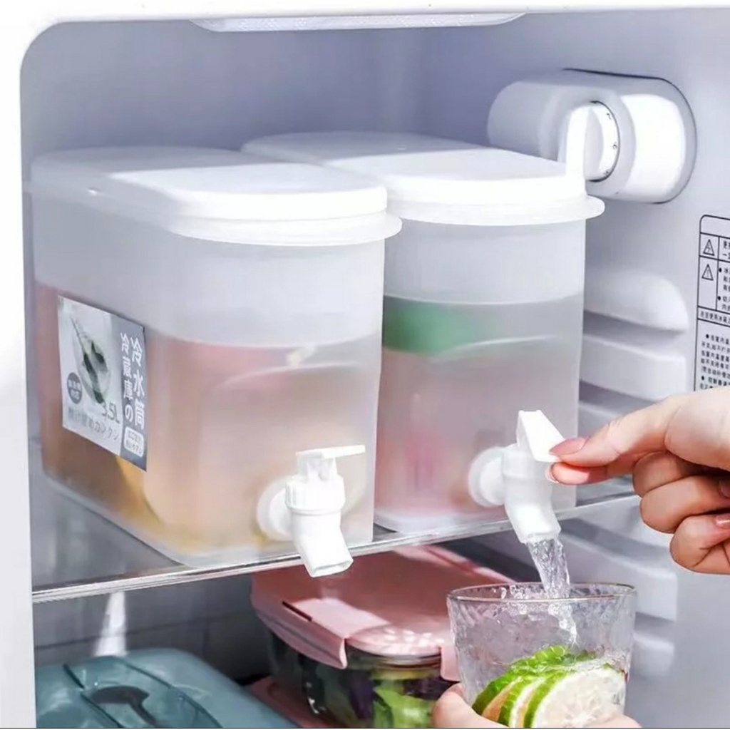 Bình Đựng Nước Có Vòi 3,5L Để Trong Tủ Lạnh Nhựa Cao Cấp Dễ Dàng Sử Dụng, An Toàn Cho Mọi Gia Đình.