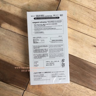 Bao Cao Su siêu mỏng Sagami Xtreme Super Thin ( Hộp 10 Cái )