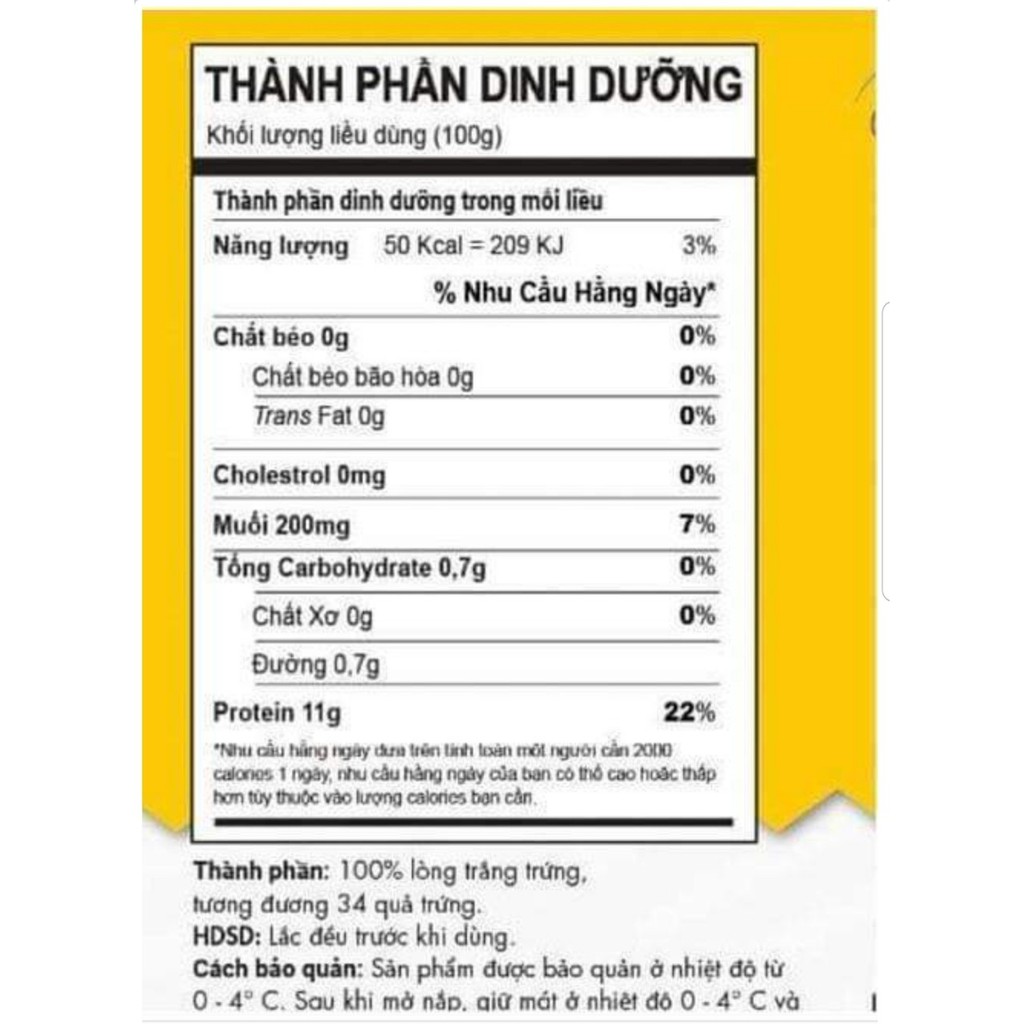 Lòng trắng trứng thanh trùng OVOVITA chai 1kg - Dành cho GYMER