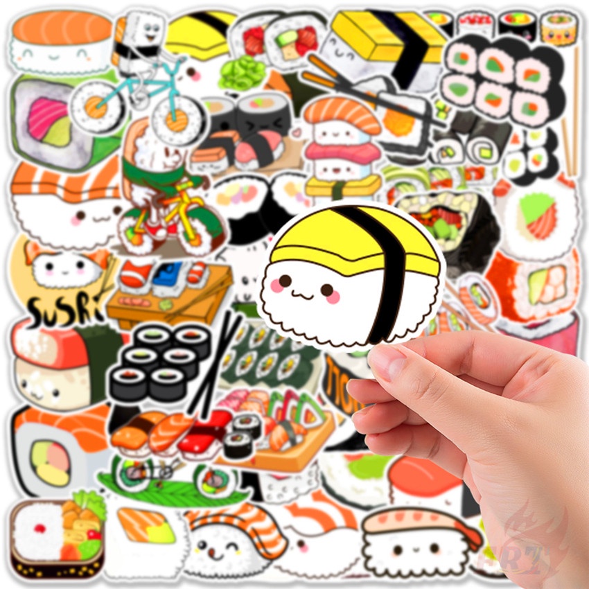 Bộ 50 Cái ☆ Sticker Dán Trang Trí Sushi Zushi Series 01 Chất Lượng Cao ☆ Sticker Dán Tường Chống Thấm Nước Thời Trang