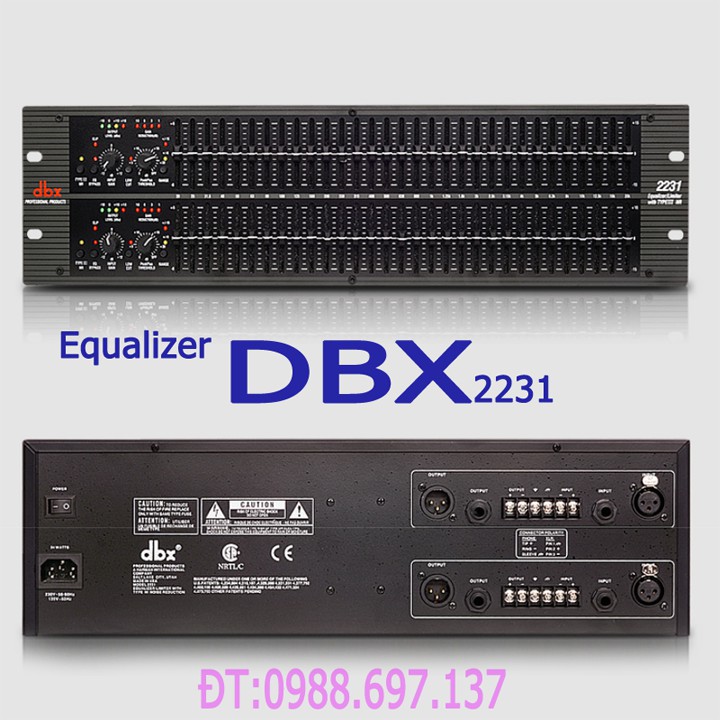 lọc xì equalizer cao cấp dbx 2231 - lọc âm karaoke dbx