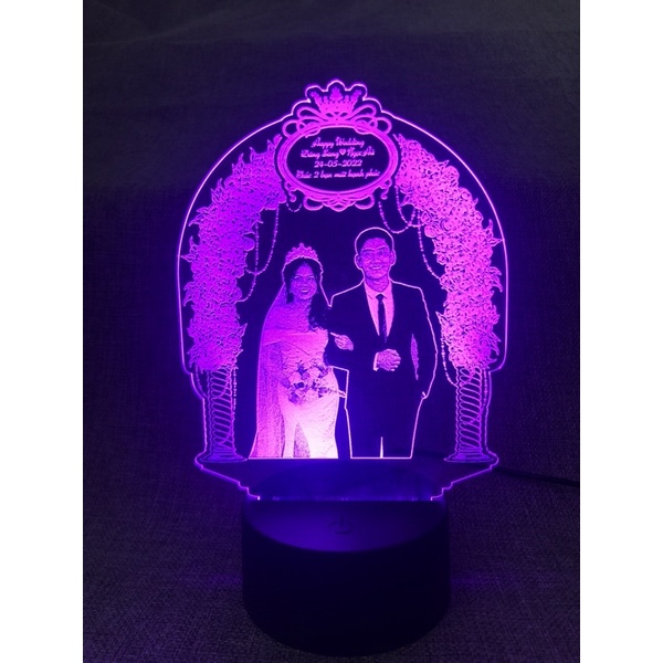 Đèn ngủ khắc hình ảnh theo yêu cầu