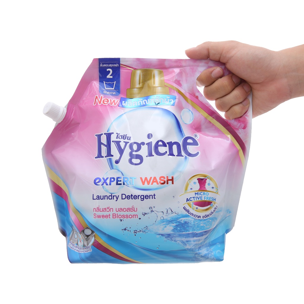 Nước Giặt Xả Đậm Đặc 2in1 Hygiene Nhập Khẩu Thái Lan Chính Hãng Dạng Túi 1800ml Nắp Vặn Tiện Dụng