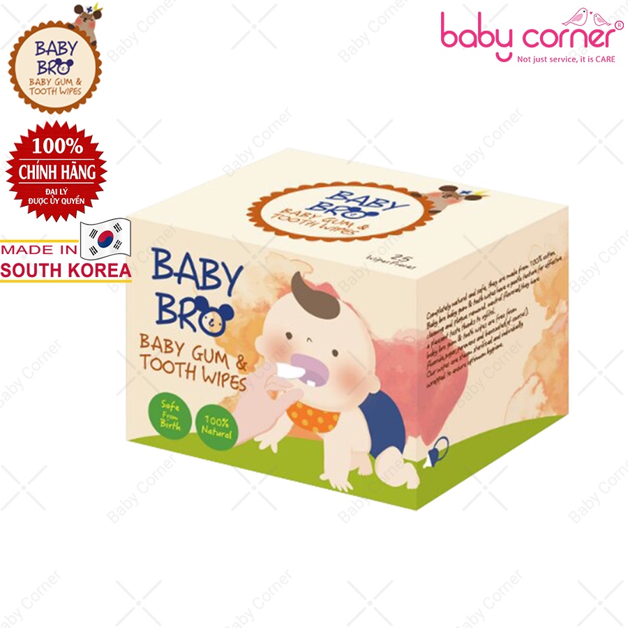 GẠC VỆ SINH RĂNG MIỆNG BABY BRO (HỘP 25 MIẾNG)