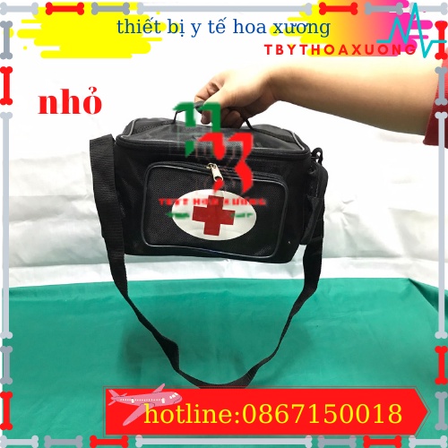 Túi Cứu Thương Cỡ Nhỏ 25x15x19cm - Túi Y Tế ( Màu Đen)