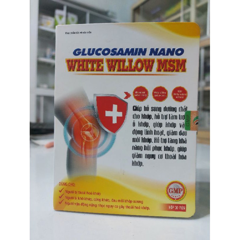 GLUCOSAMIN NANO WHITE WILLOW MSM ĐAU NHỨC XƯƠNG KHỚP VIÊM KHỚP