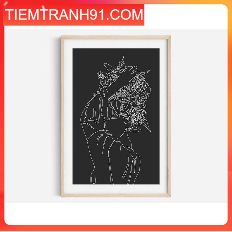 Tranh treo tường | Line art-Fine Line Abstract Print, Abstract Art 26 , tranh canvas giá rẻ