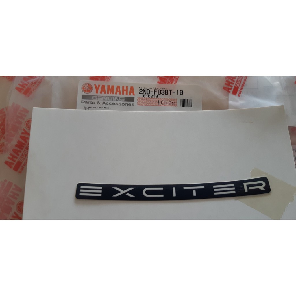 Tem chữ "Exciter" zin chính hãng Yamaha