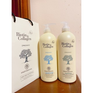 Cặp gội xả siêu mượt biotin collagen 1000ml