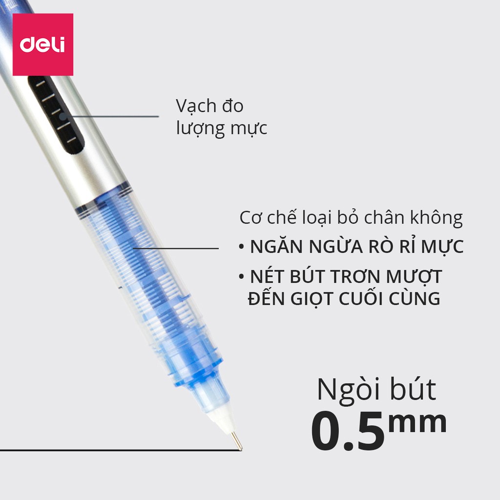 Bộ bút mực gel Deli 8 màu nhanh khô vỏ đáng yêu dùng cho trường học/ văn phòng