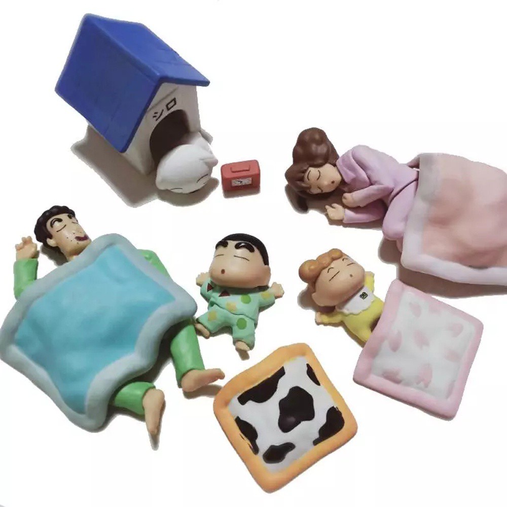 Set 5 Mô Hình Pvc Nhân Vật Phim Hoạt Hình Shin Cậu Bé Bút Chì