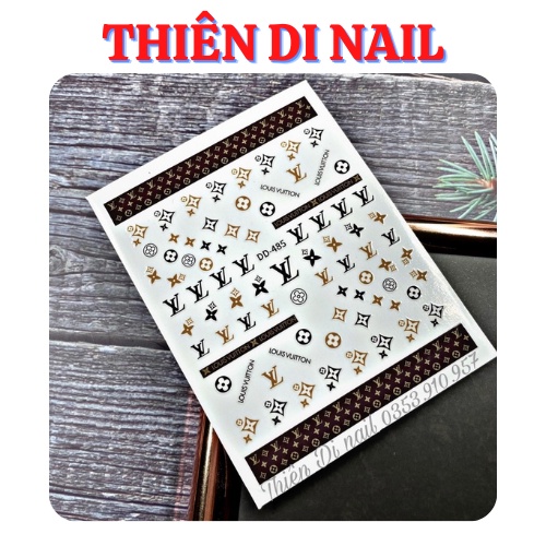 Stick hoạ tiết thương hiệu dán móng, miếng dán trang trí móng Thiên Di Nail