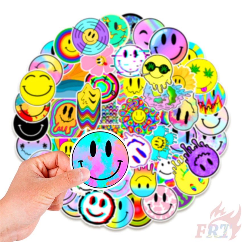 ❉ Smiley World Series 01 Fashion Brand Funny Smile Stickers ❉ 50Pcs/Set DIY Fashion Mixed Doodle Decals Stickers