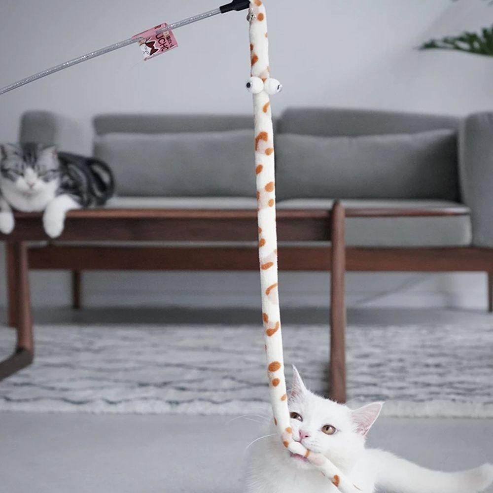 Gậy Trêu Chọc Ghẹo Mèo Bằng Lông Nhung Ngắn Nhiều Màu Sắc Chống Cắn Giảm Căng Thẳng