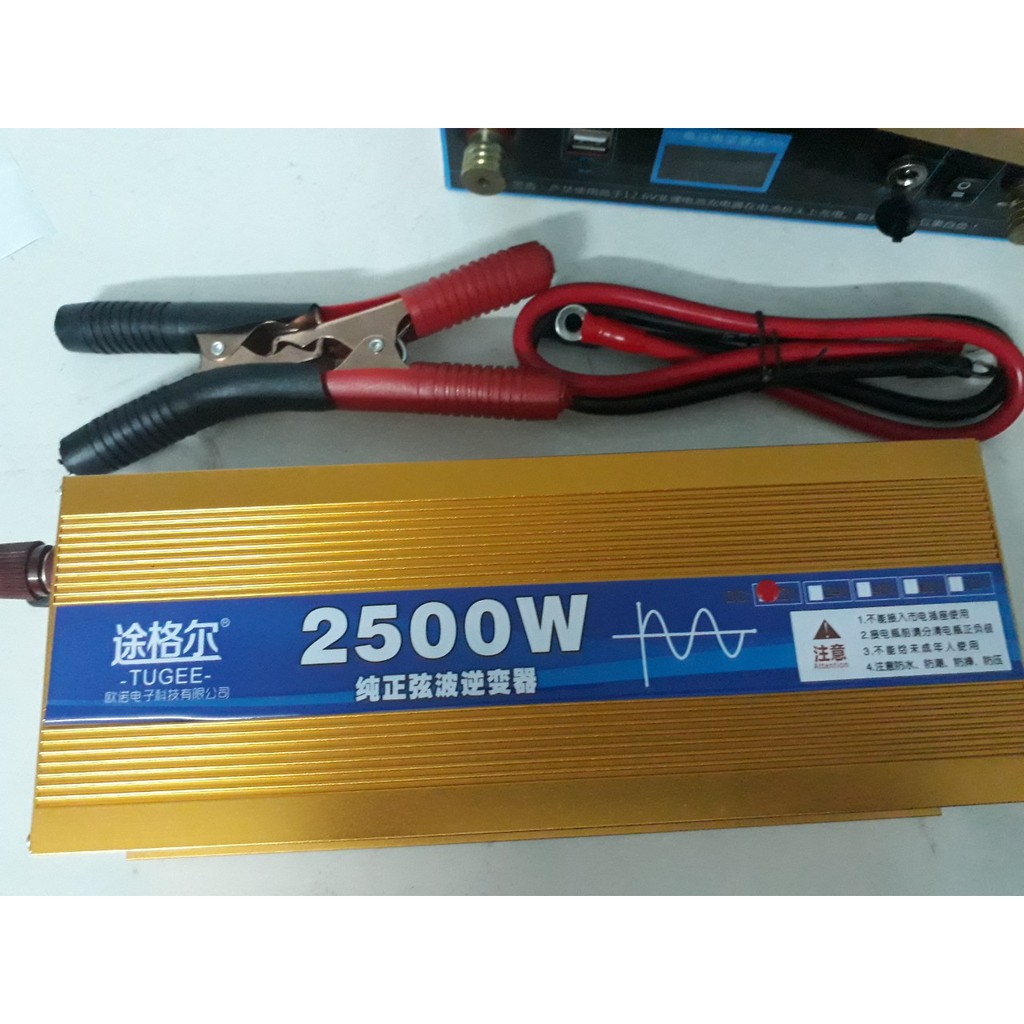 Bộ kich điện 12V 2500W - Power inverter 2500W - 2500w.