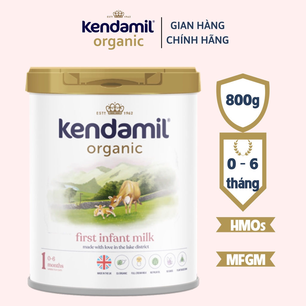 Sữa Công Thức Hữu Cơ Kendamil Organic Chứa HMOs Số 1 (800g)