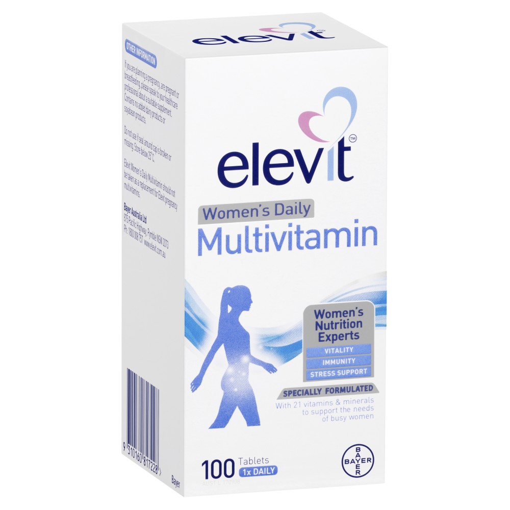 Vitamin tổng hợp Elevit Women's Multi hộp 100 viên cho mẹ sau sinh Mẫu mới [Date 04.22]