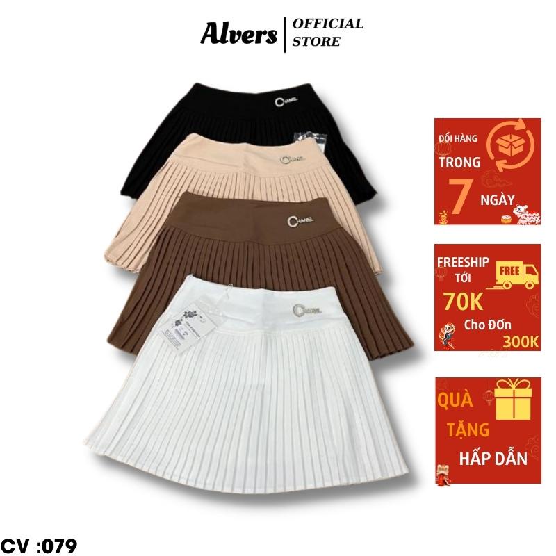 Chân váy xếp ly Top Fashion co giãn 4 chiều màu Đen Nâu Trắng Size S M L.108 | BigBuy360 - bigbuy360.vn