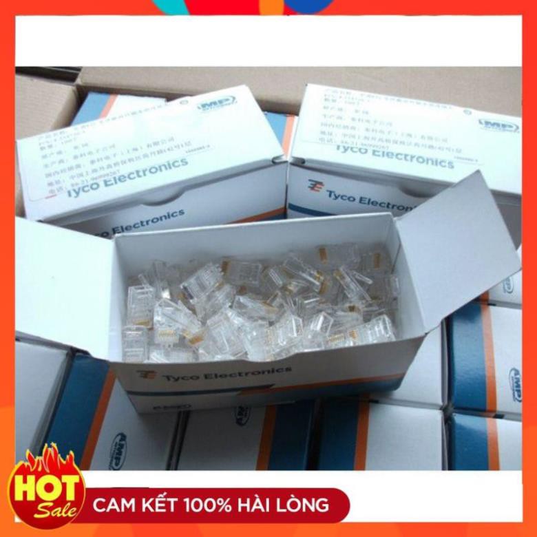 [Chính hãng] Hạt Mạng AMP Rj45 / Hộp 100 Chiếc