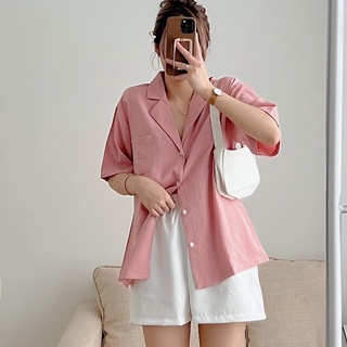 Sơ mi đũi cổ vest (ảnh thật/ có sẵn)