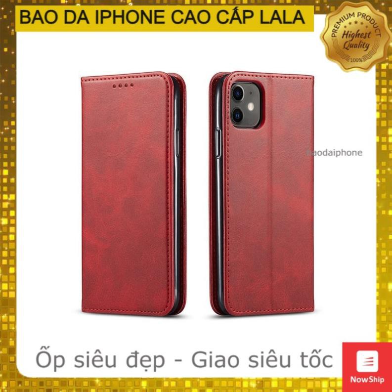 Bao da trơn iphone 12/12 Pro/12 Promax nắp gập dạng ví sạng trọng | BigBuy360 - bigbuy360.vn