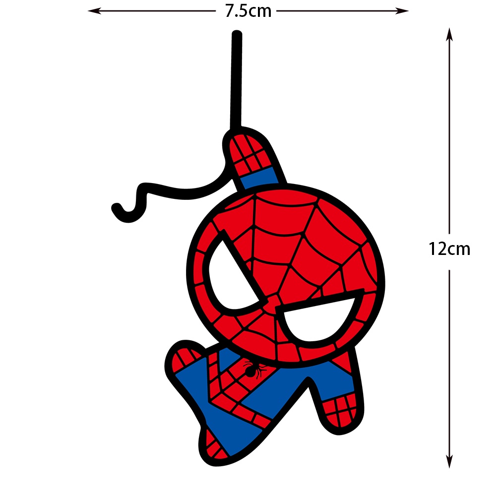 Miếng Dán Phản Quang Họa Tiết Người Nhện Vui Nhộn Trang Trí Gương Chiếu Hậu Xe Hơi