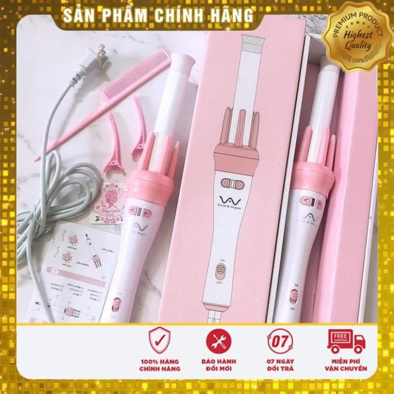 [BH 3 THÁNG] Máy Uốn Tóc Xoăn Xoay Tự Động 360 VIVID & VOGUA (tặng kèm kẹp tóc siêu xinh) [CHÍNH HÃNG]