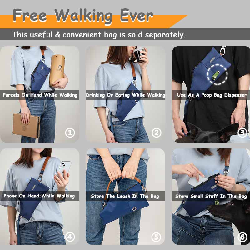 HamshMoc Dây Dắt Thú Cưng Đi Dạo 2 Đầu Đa Năng 5 Trong 1 Tùy Chỉnh