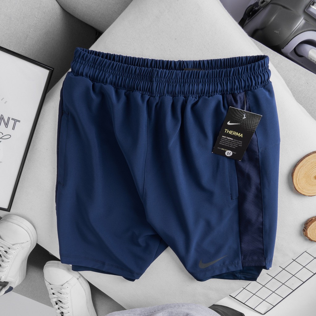 Quần short thể thao/ Quần tập gym nam 2 lớp vải legging cao cấp 2941