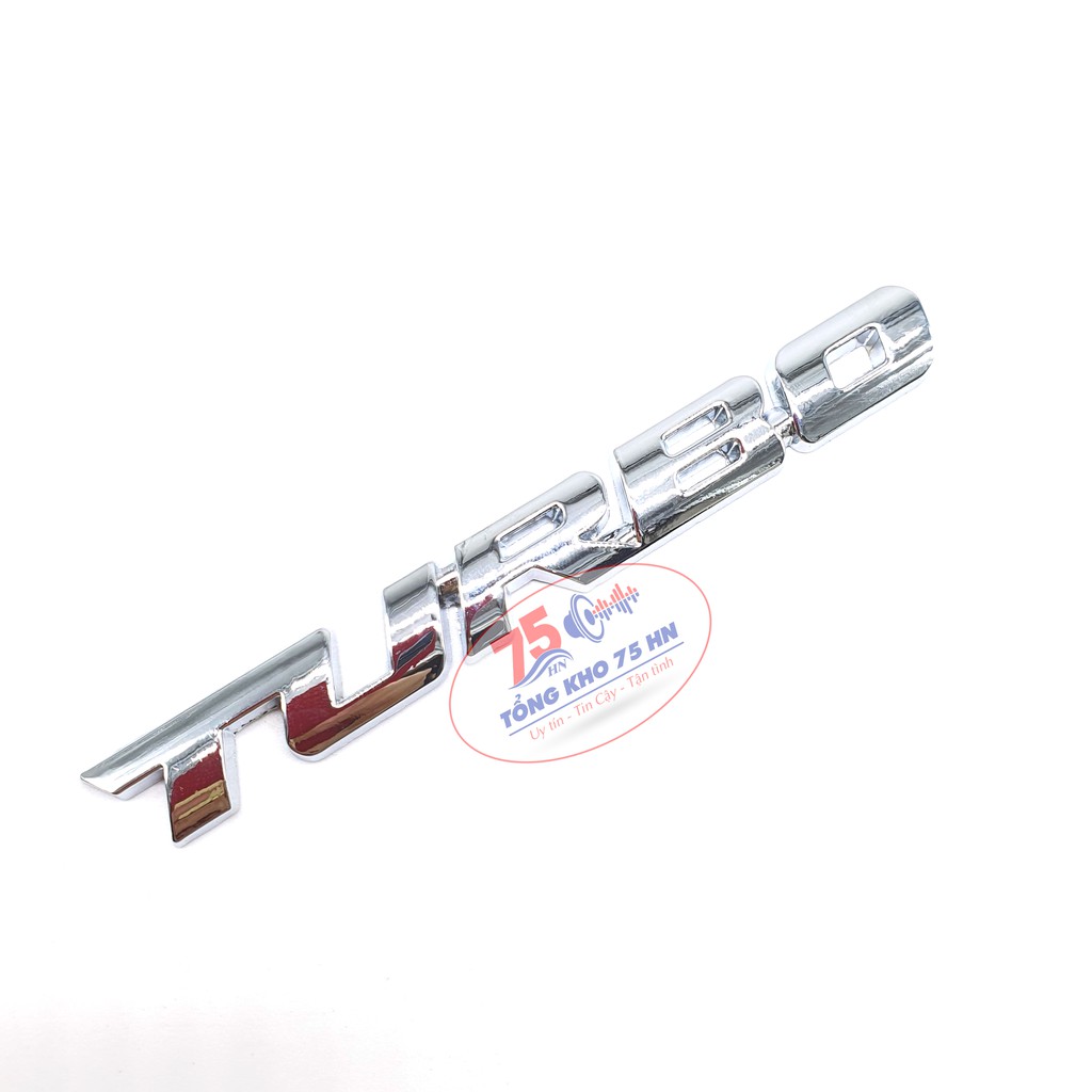 Chữ TURBO - Tem 3D bằng kim loại hợp kim cao cấp