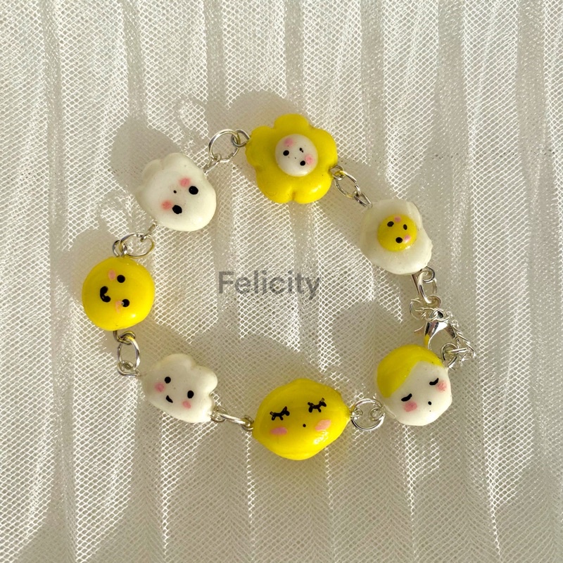 lắc tay charms làm bằng đất sét tự khô, nhận đặt làm theo yêu cầu