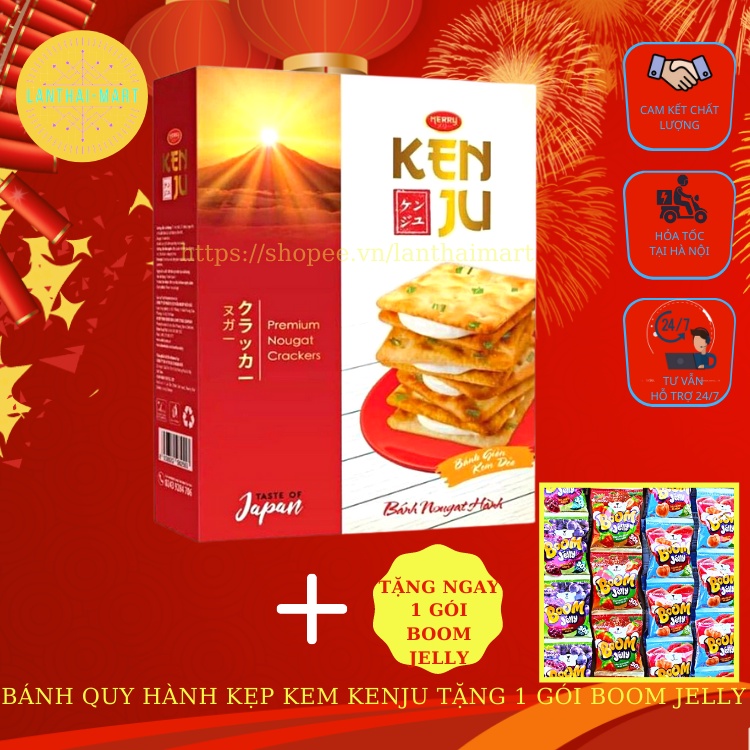 BÁNH QUY HÀNH KẸP KEM KENJU hộp 300g