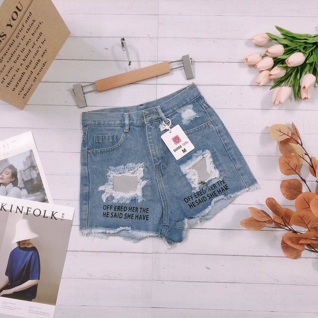 Quần short jean nữ lưng , chất jean denim cotton, rin ngắn trơn JL 04 | BigBuy360 - bigbuy360.vn