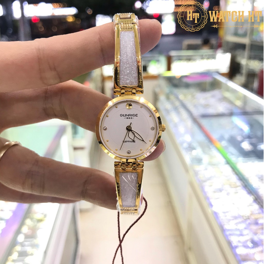 Đồng hồ nữ SUNRISE 9957SA full hộp, thẻ chính hãng, Kính Sapphire chống xước chống nước tuyệt đối | BigBuy360 - bigbuy360.vn