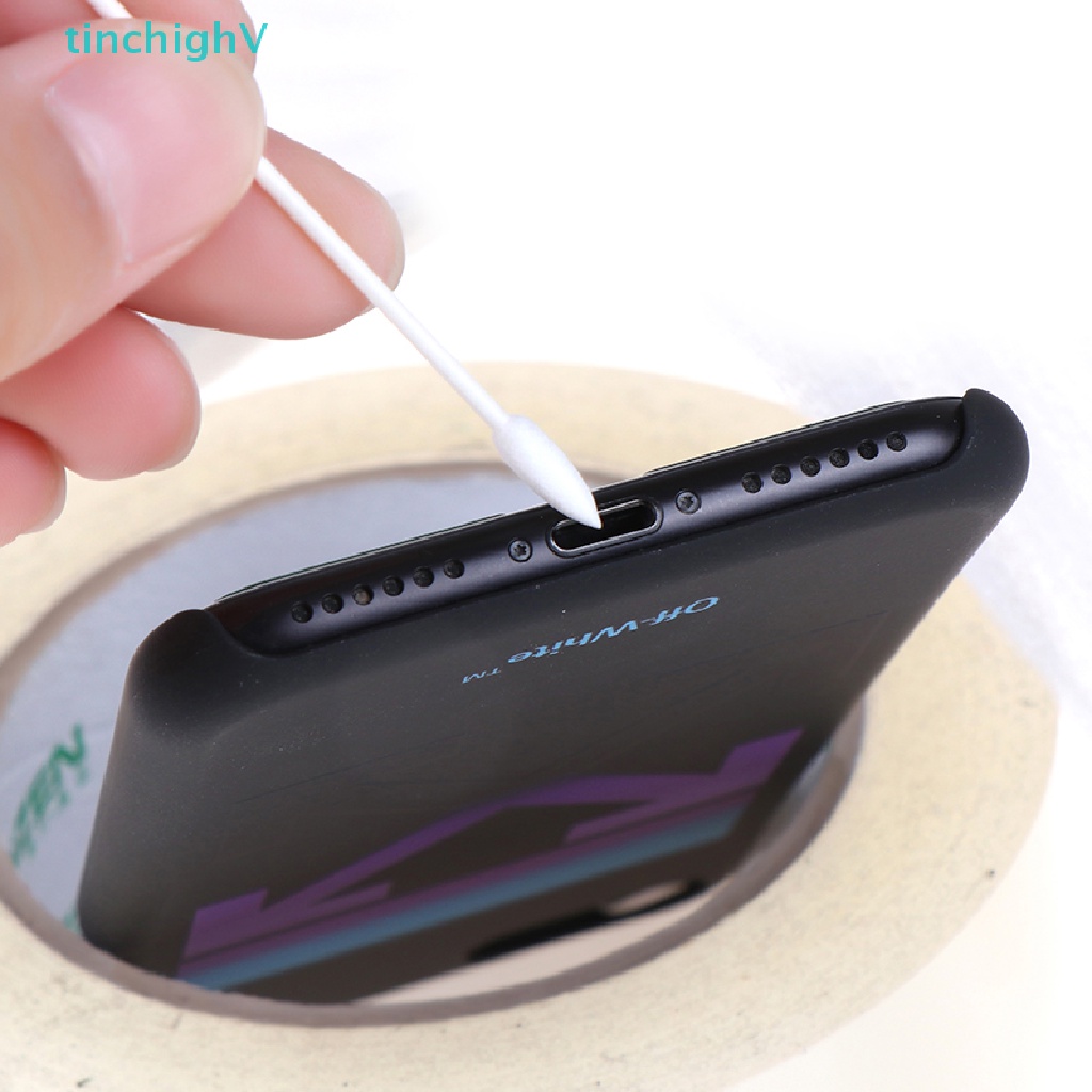 Set 50 / 100 Tăm Bông Vệ Sinh Cổng Sạc / Tai Nghe Chống Bụi