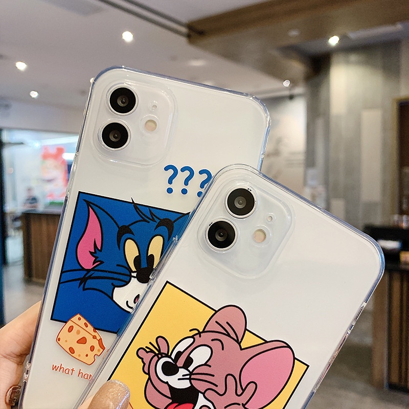 Ốp điện thoại hình con mèo/ con chuột đầy nghi ngờ cho iPhone 13 12 11 Pro Max 6 6s 7 8 Plus X XS Max 13 12 Mini | BigBuy360 - bigbuy360.vn