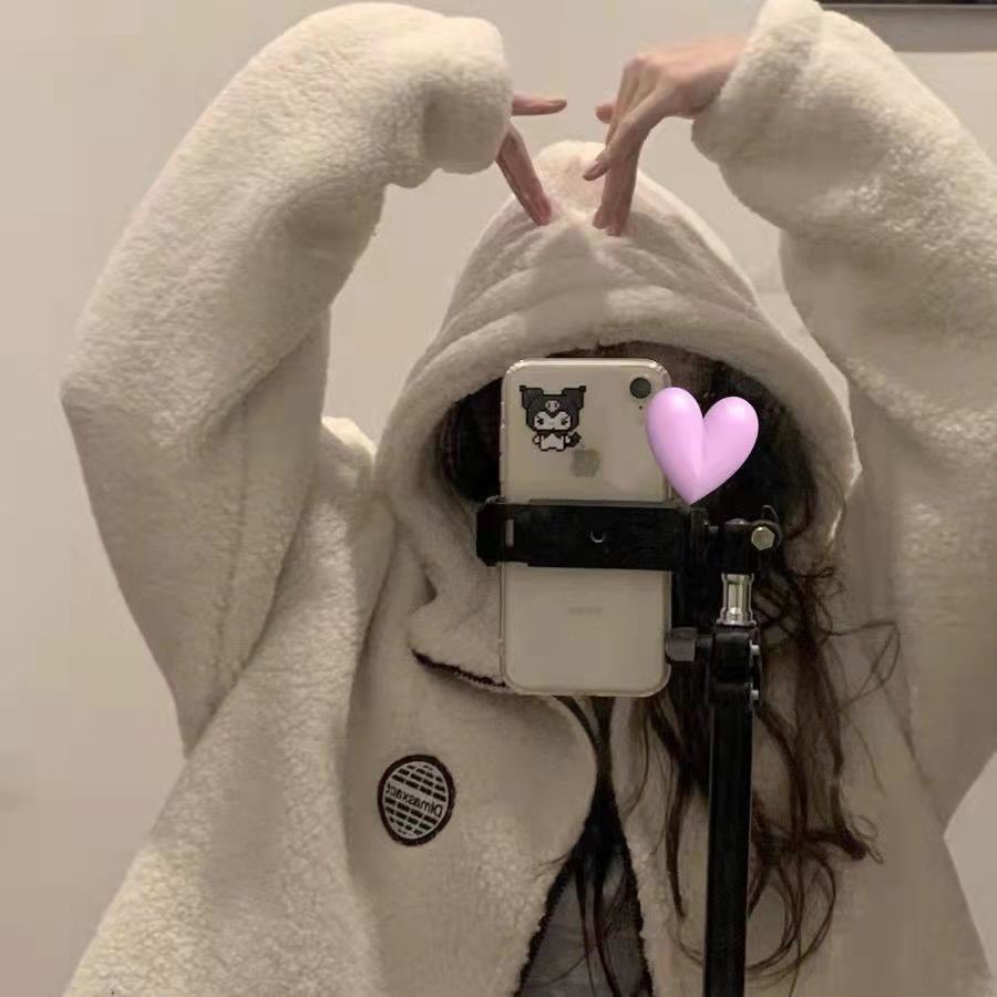 Áo khoác lông cừu chữ lưng Dlmasx Unisex [FREESHIP] Hoodie zip form rộng tay phồng kiểu dáng cá tính hàn quốc peonyb