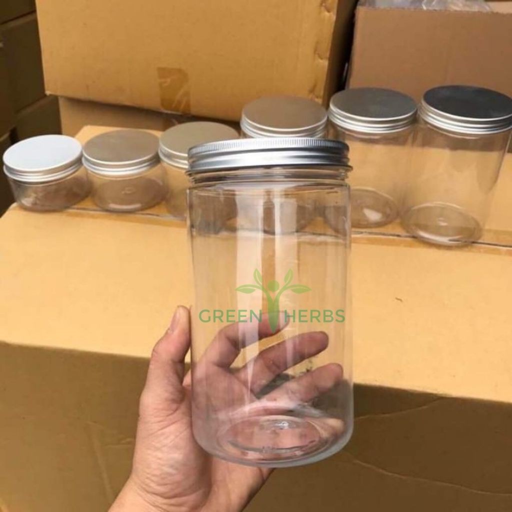 Hộp Nhựa, Hũ Nhựa Pet Nắp Nhôm, Nắp Nhựa Đựng Thực Phẩm, Đồ Khô, Ngũ Cốc 900ml GREEN FOOD | BigBuy360 - bigbuy360.vn